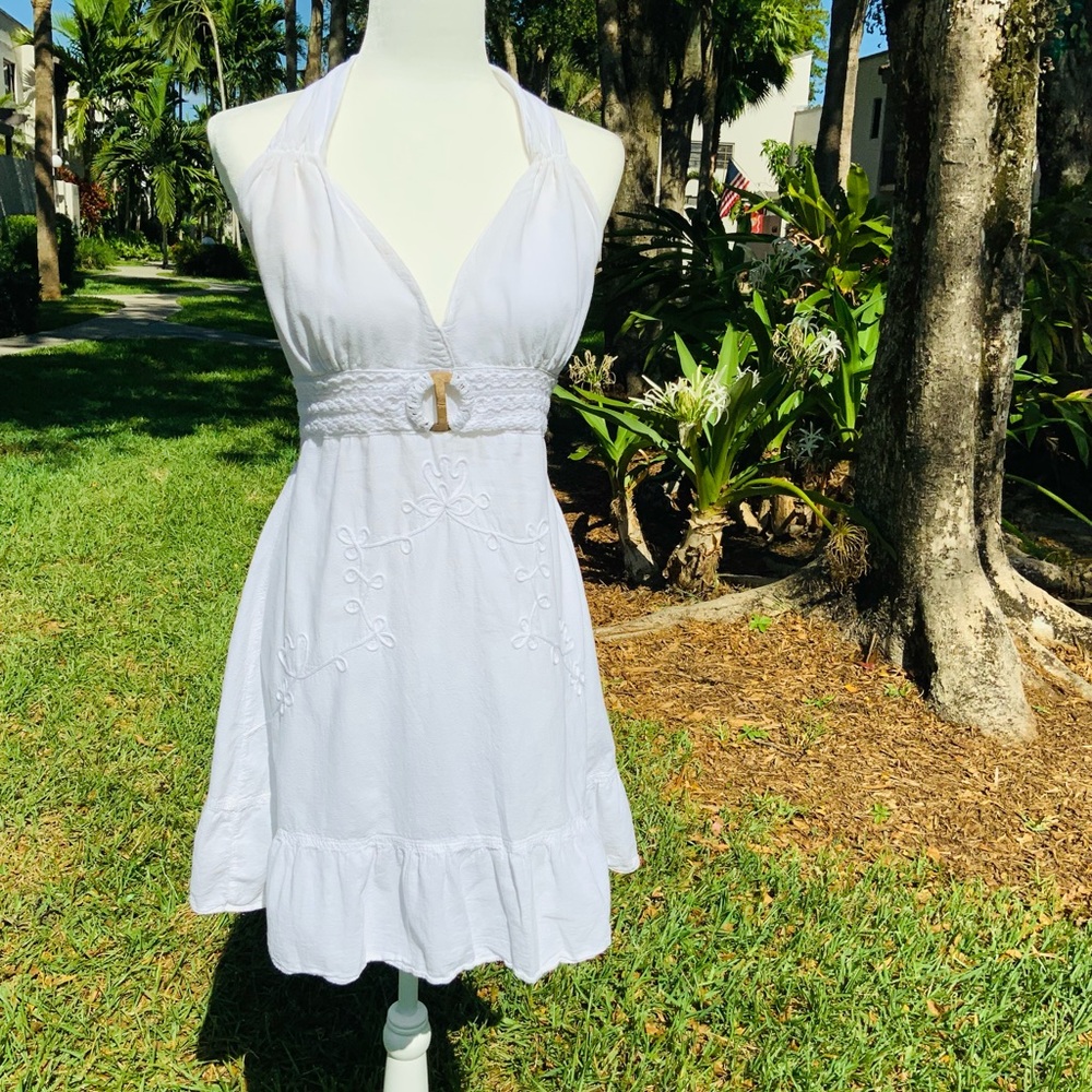 All White Island beach dress